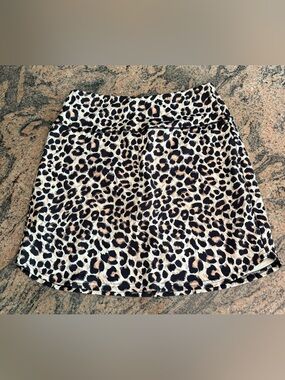 Gradual Athletic Leopard Print Tennis Skort with Built-in Shorts, NWT, Size L18